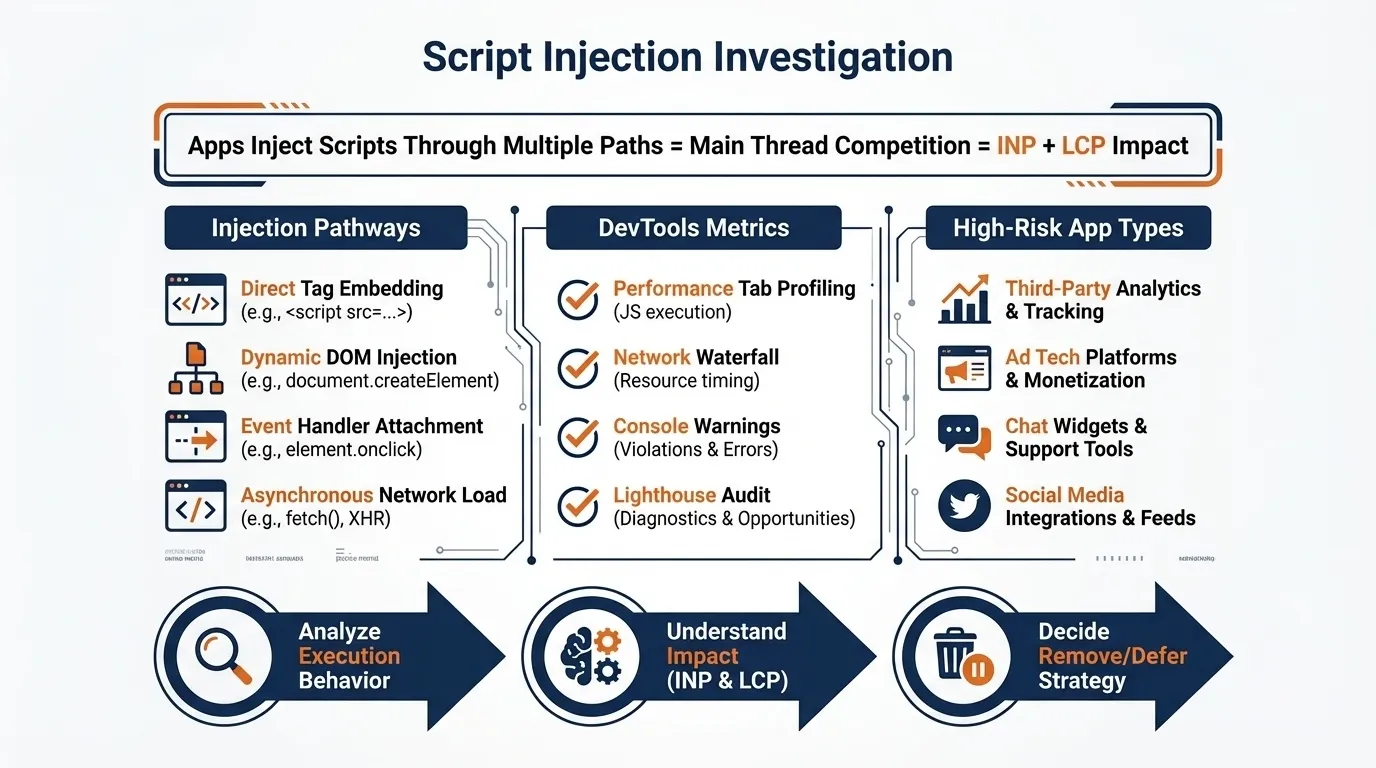 Shopify Core Web Vitals and Site Speed: Theme Optimisation, App Conflicts, and Mobile-First Indexing Improvements 11 script injection for shopify core web vitals