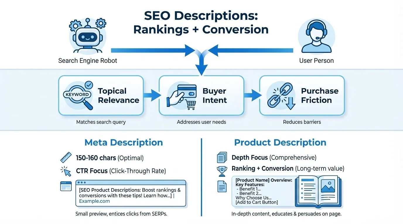 seo descriptions for shopify product page seo