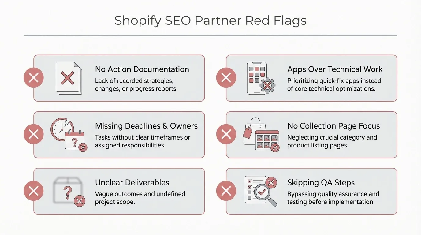 shopify seo red flags