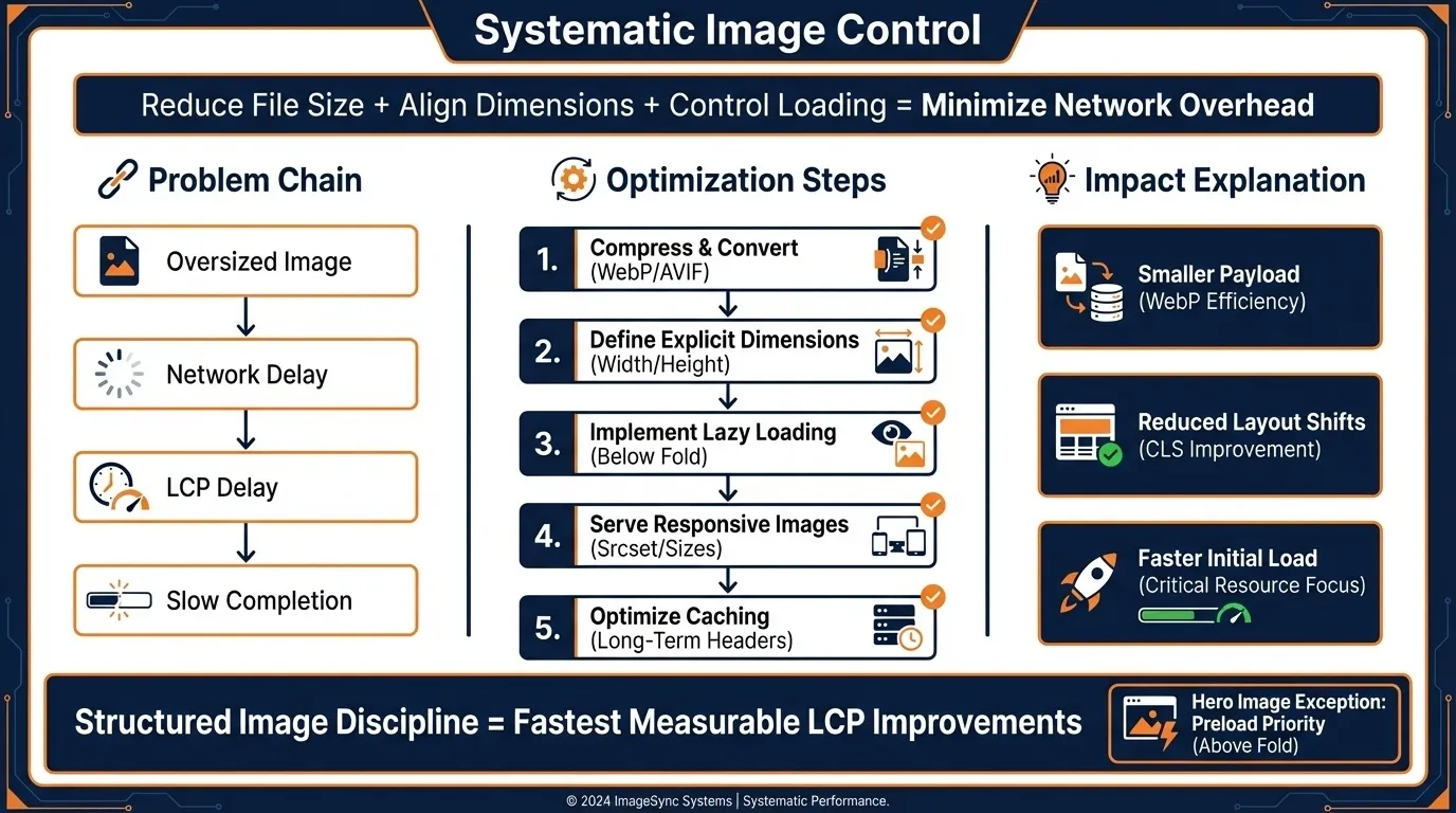 Shopify Core Web Vitals and Site Speed: Theme Optimisation, App Conflicts, and Mobile-First Indexing Improvements 7 structed image optimisation for shopify core web vitals