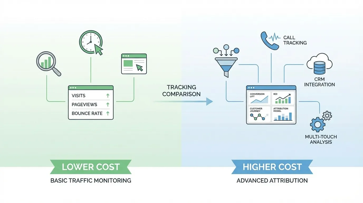 tracking comparison for an seo company