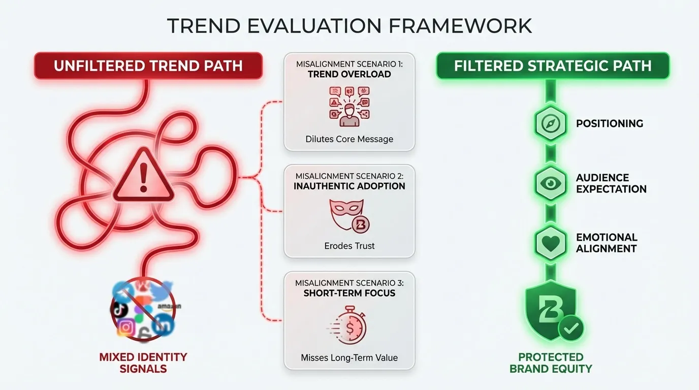 trend evaluation for brand voice on social media