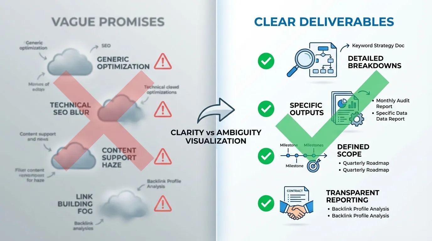 vague deliverables for an seo company
