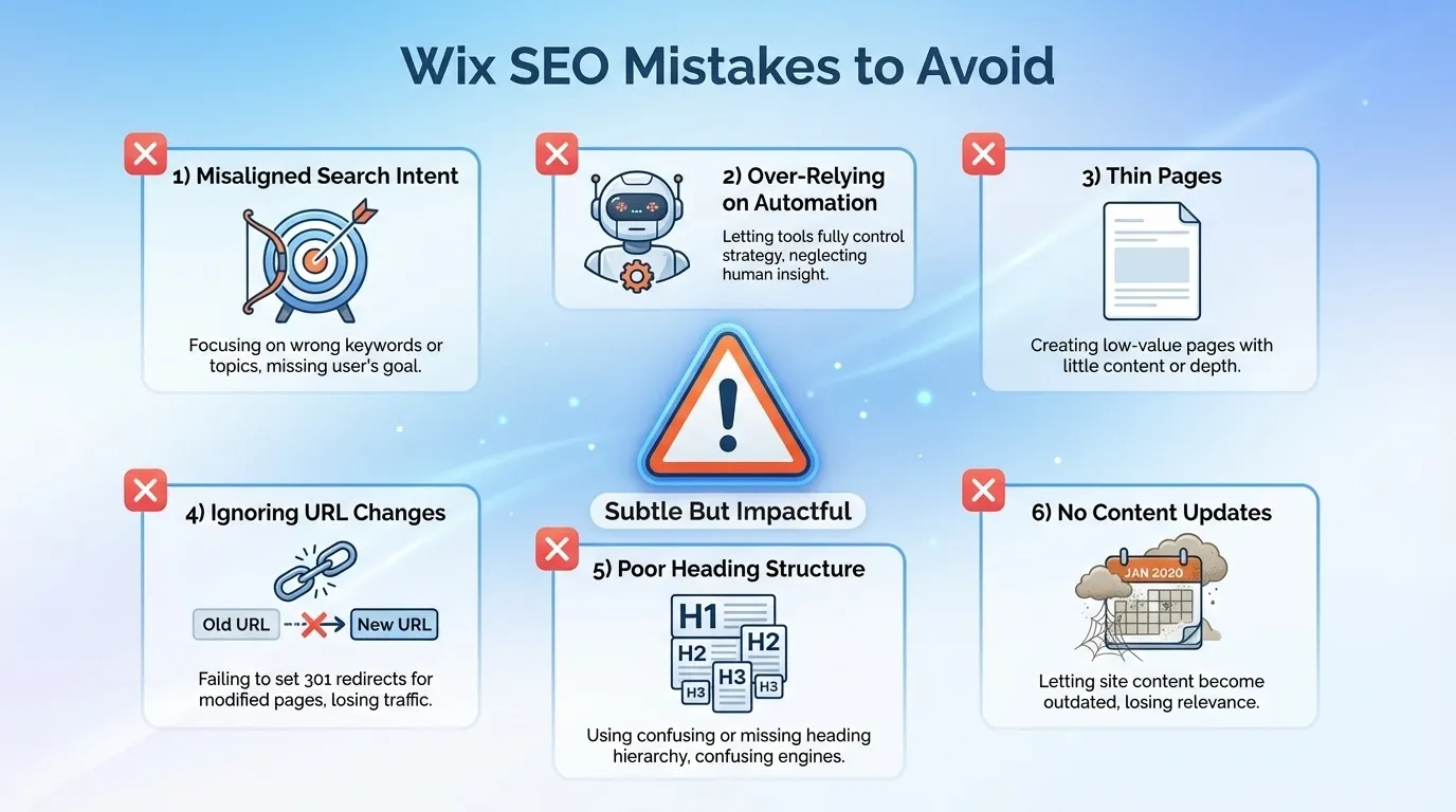 wix seo common mistakes