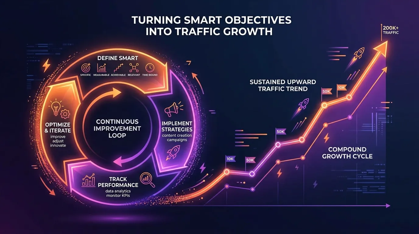 Grow traffic by establishing SMART objectives