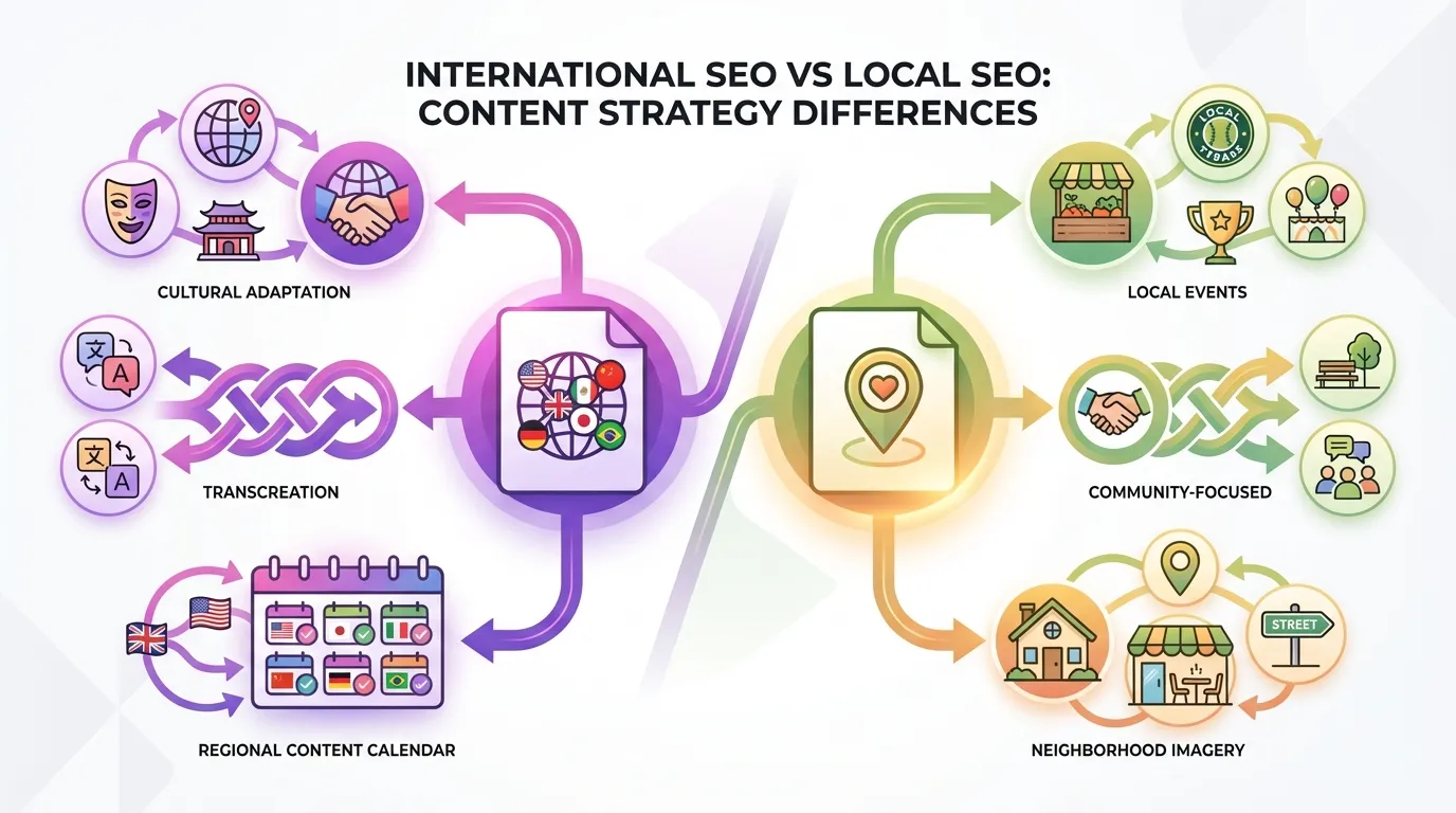 How content strategy differs in International SEO and Local SEO