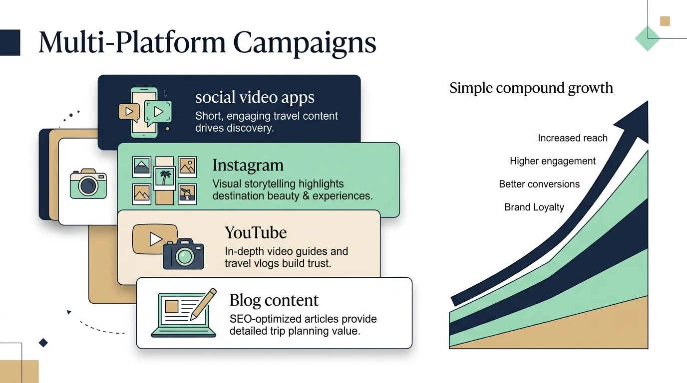 How travel influencer marketing works with multi-platform campaigns