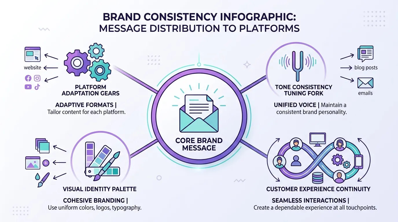 Maintaining messaging on internet marketing channels
