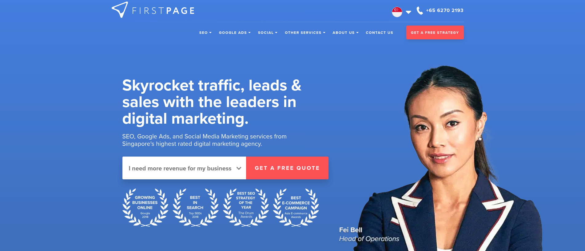 One of the best SEO agencies in Singapore - Firstpage Digital