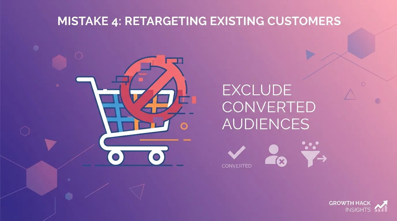 Retargeting marketing mistake about converted users