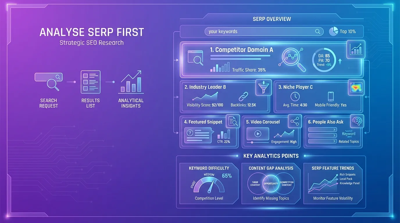 Understanding Keyword Intent in SEO Marketing Basics for Better Traffic 6 SEO marketing basics search results page analysis