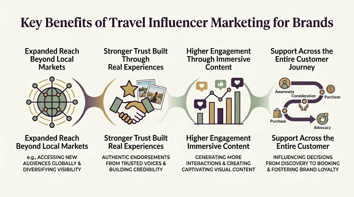 Travel influencer marketing benefits for brands