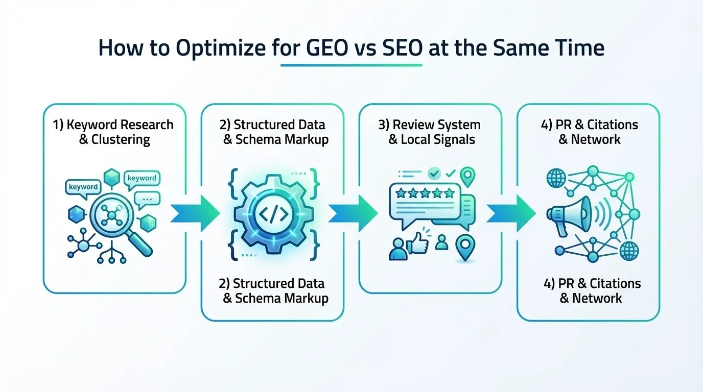 How GEO vs SEO Affects Local Search Visibility in 2026 7 Using GEO and SEO optimisation at the same time