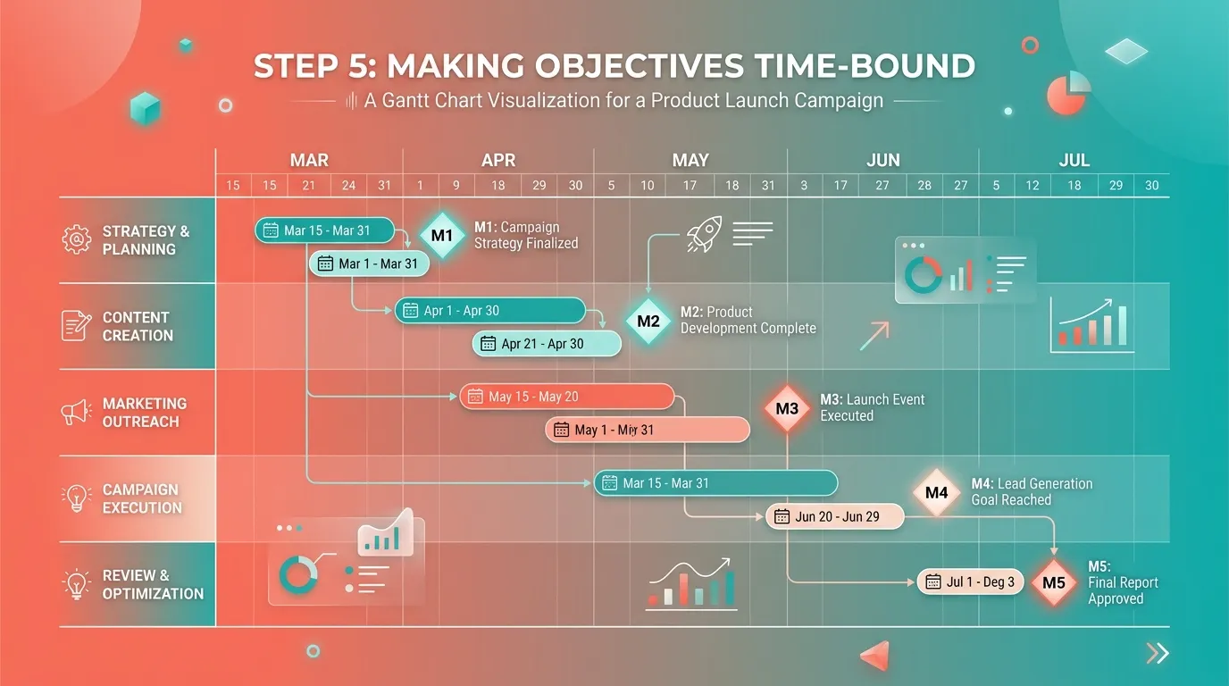Your SMART objectives should be time-bound