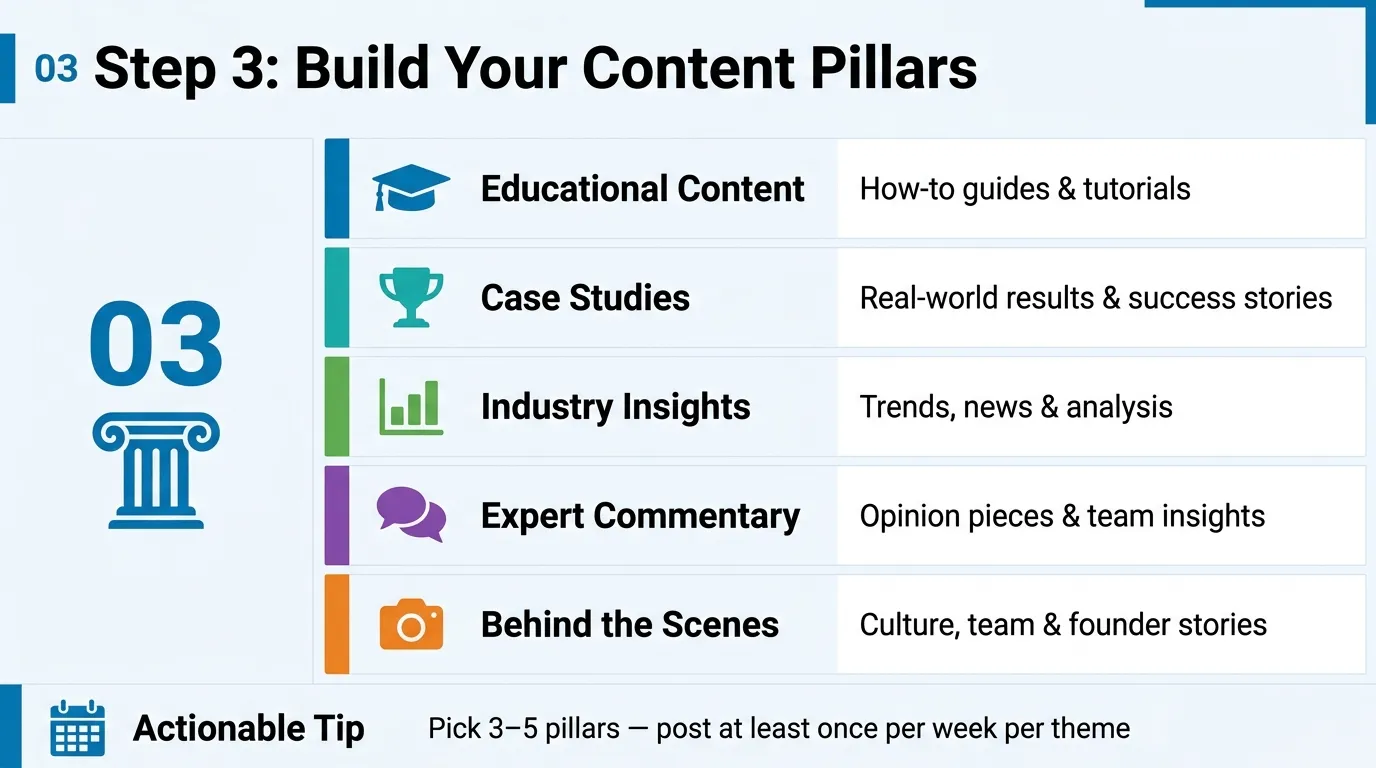 build content pillars for social media marketing strategy