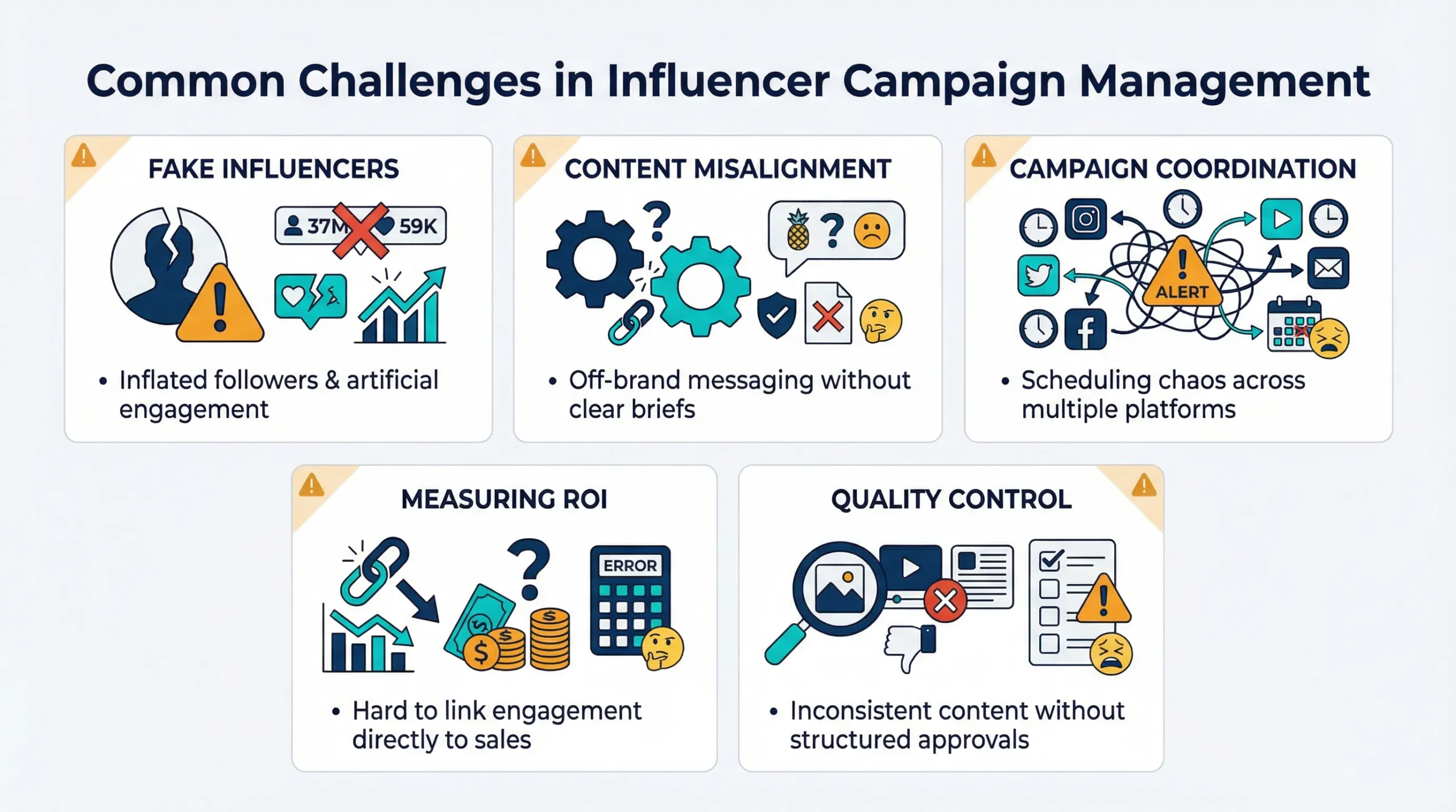 common challenges in influencer marketing campaign management