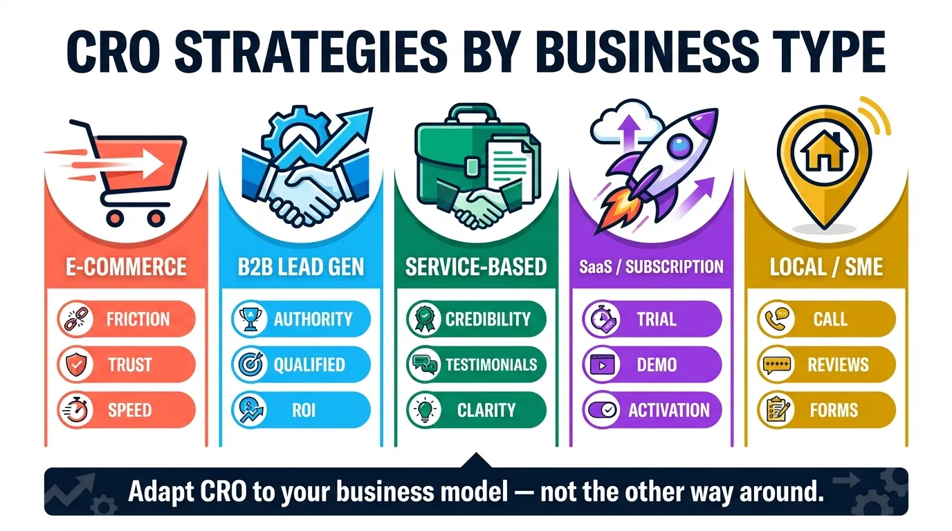 conversion rate optimisation strategies by business type