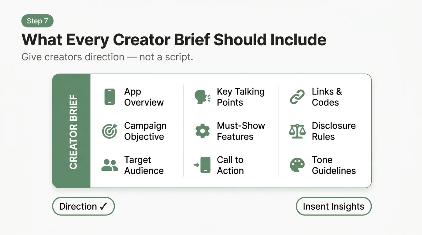 creator brief for influencer marketing for apps
