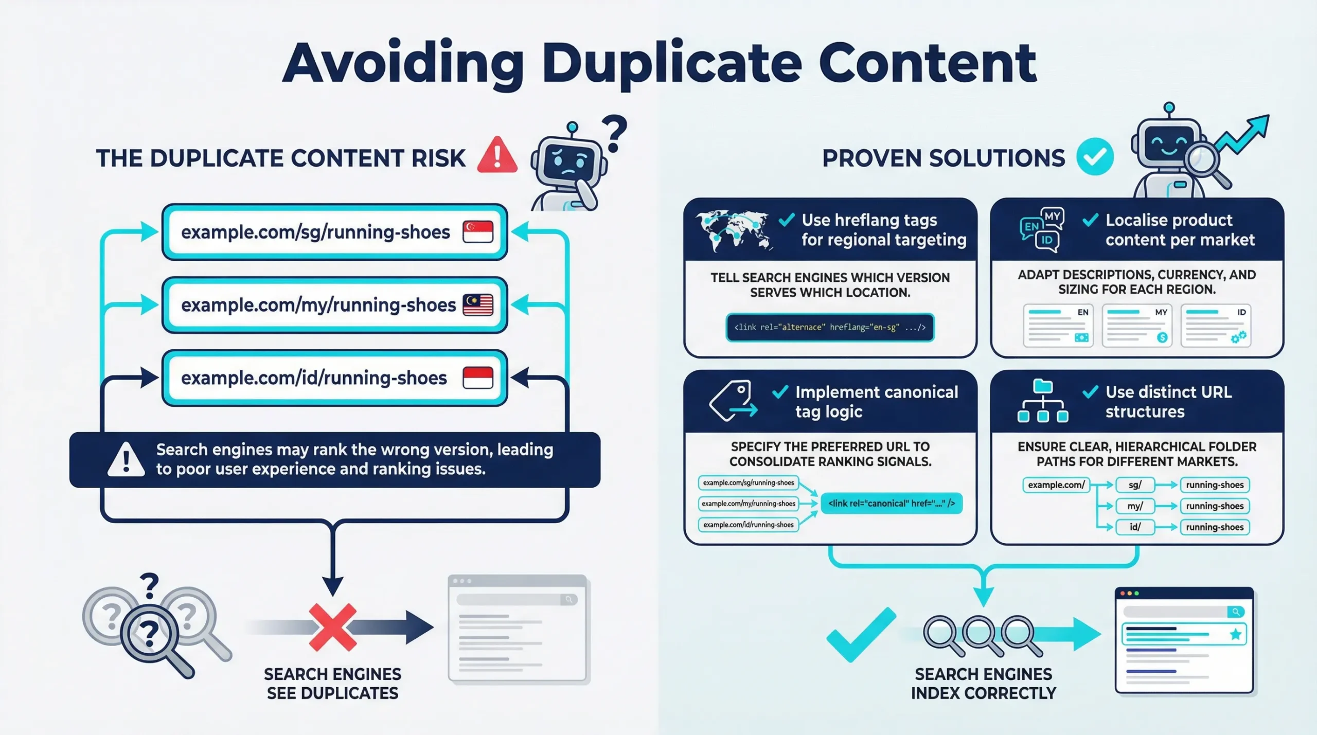 International E-commerce SEO for Singapore Brands Expanding in Southeast Asia 8 duplicate content for international e-commerce seo