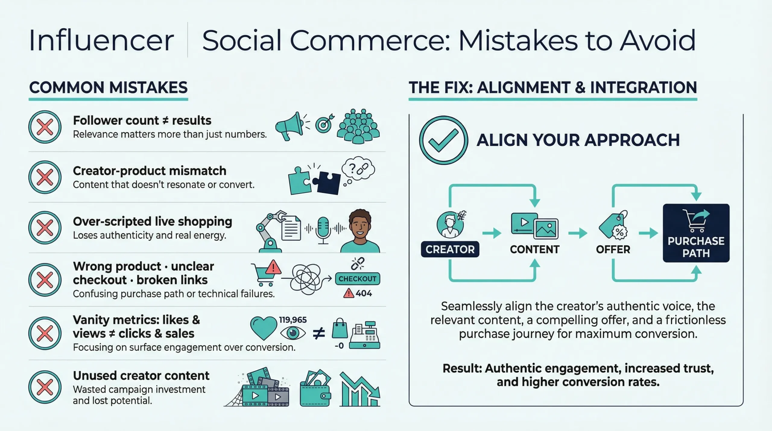 How Influencers Drive Social Commerce and Live Shopping Sales in 2026 10 influencer social commerce mistakes to avoid