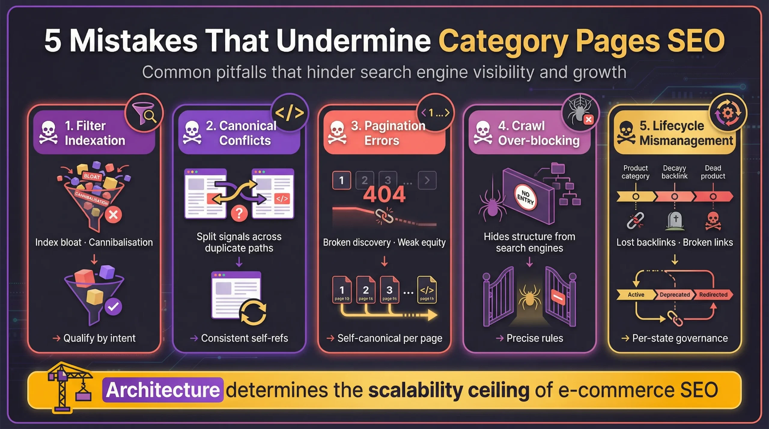 mistakes in seo ecommerce category pages