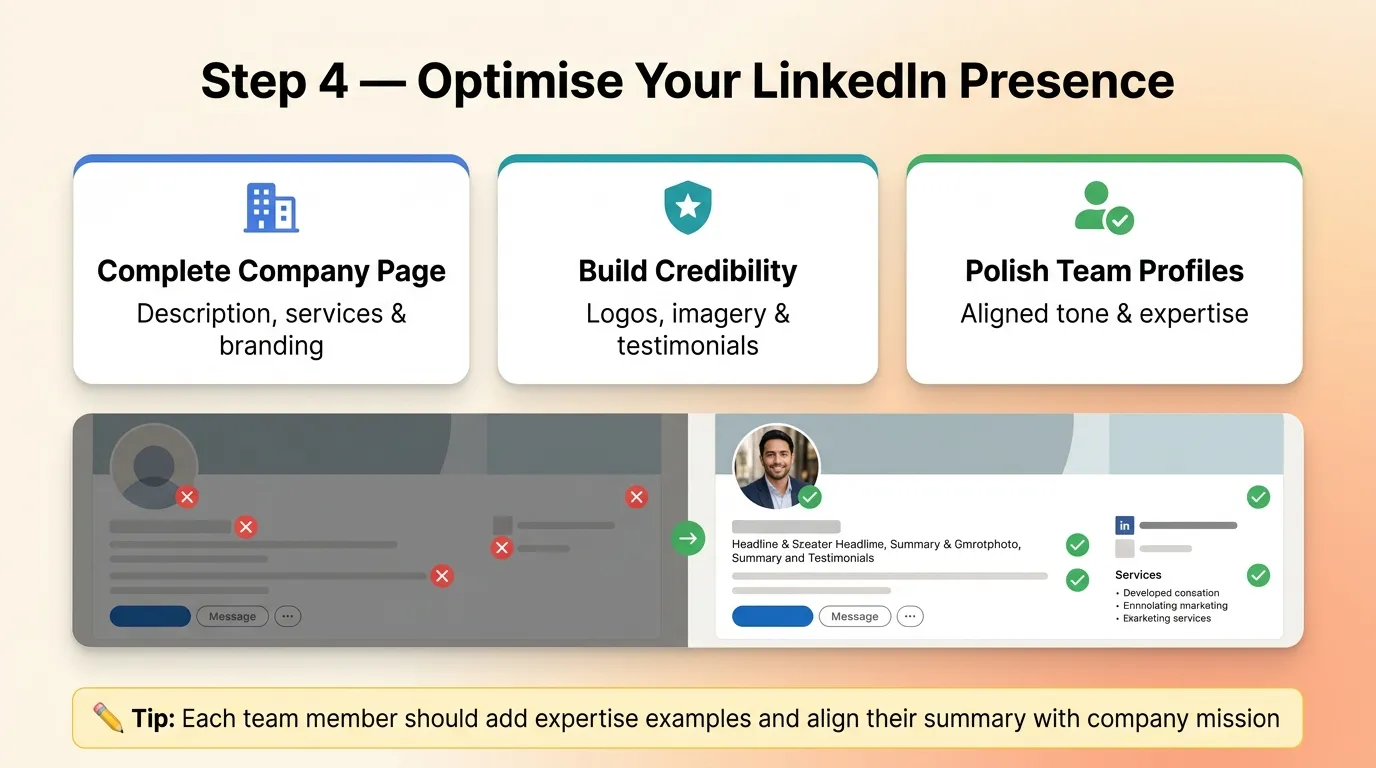 optimise linkedin presence for social media marketing strategy