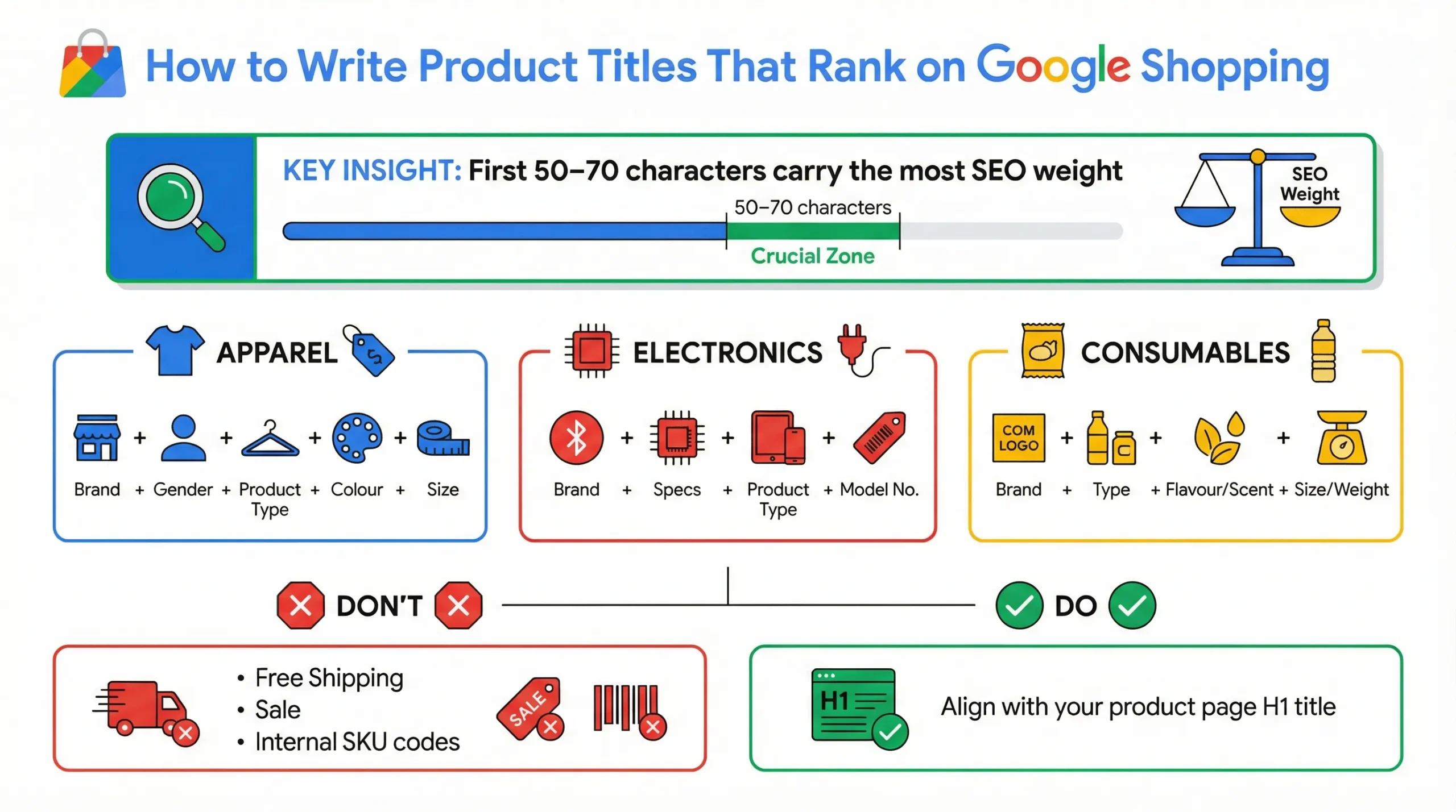 optimised product titles for google merchant center