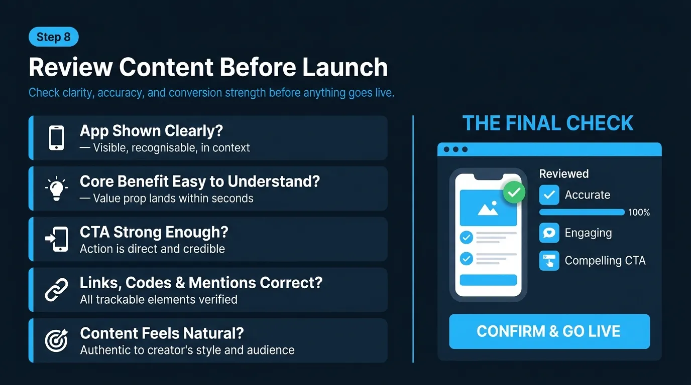review content in influencer marketing for apps