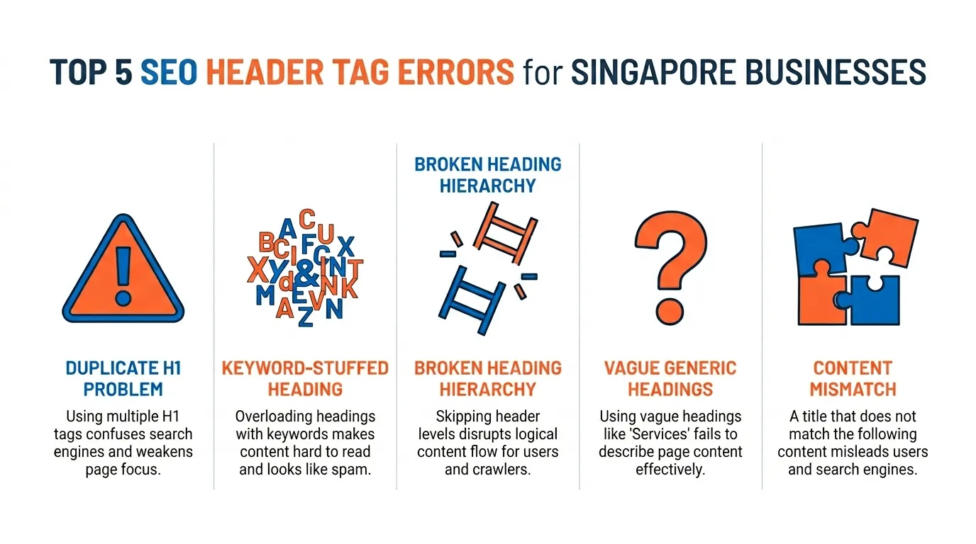 Common header tags SEO mistakes