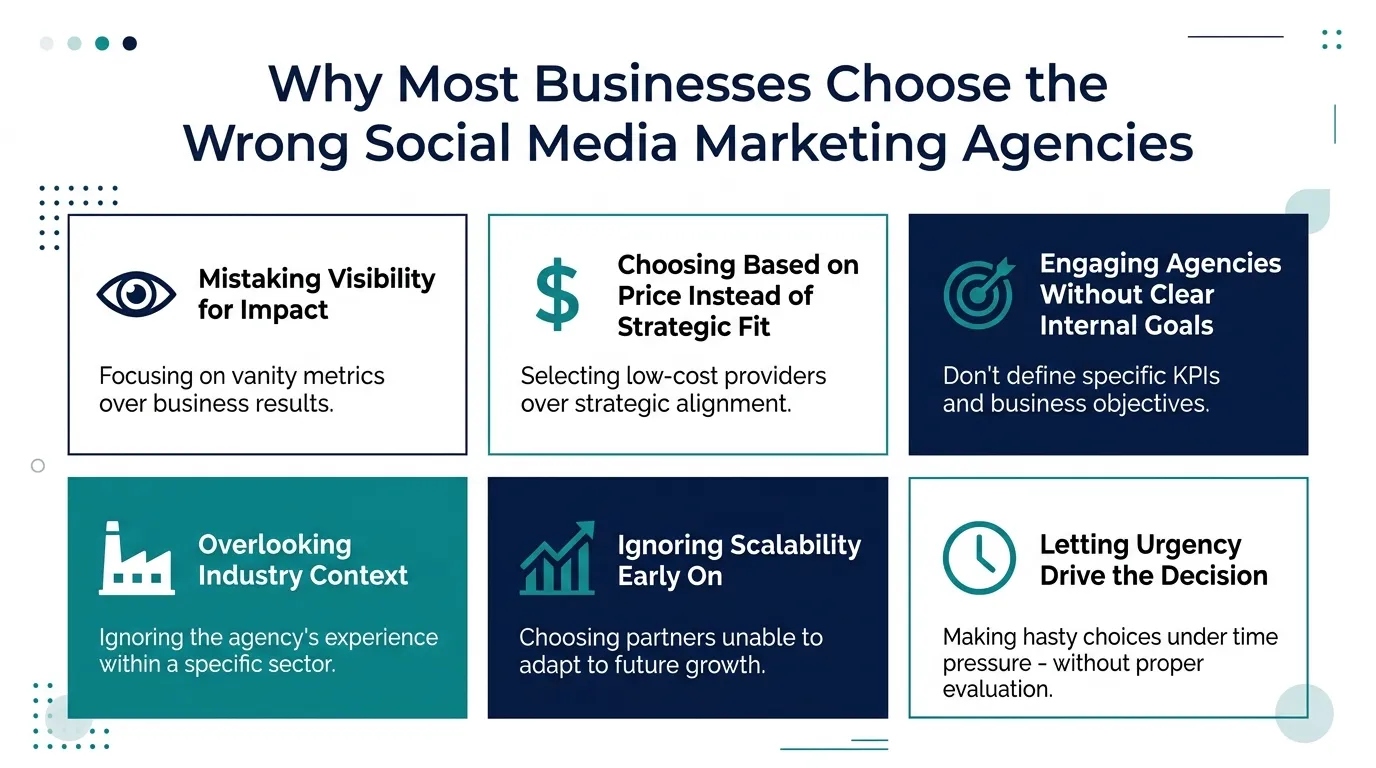 Selecting the Right Social Media Marketing Agencies: A Checklist for Business Owners 4 Common mistakes when choosing social media marketing agencies