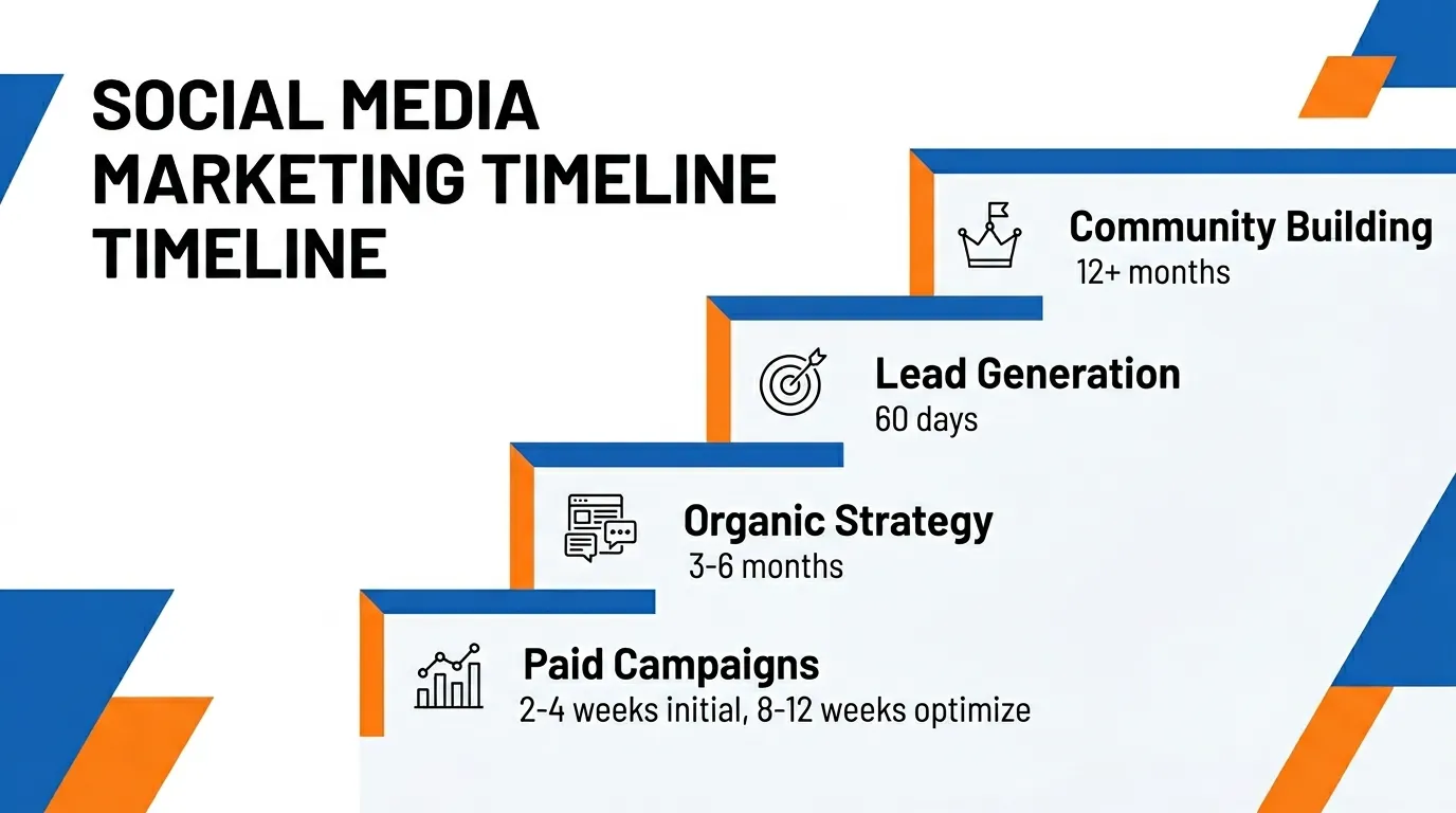 How long do results start to appear for social media marketing
