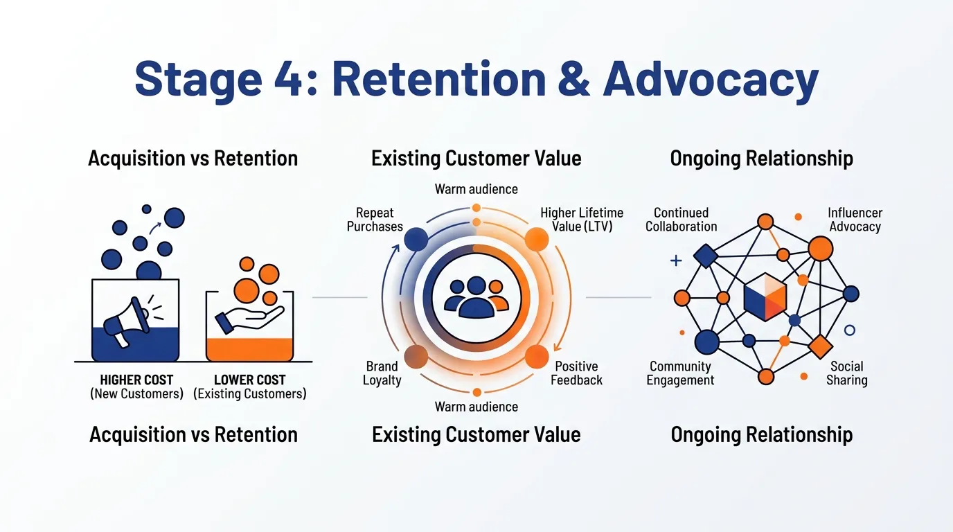 How retention and advocacy helps in the influencer marketing funnel