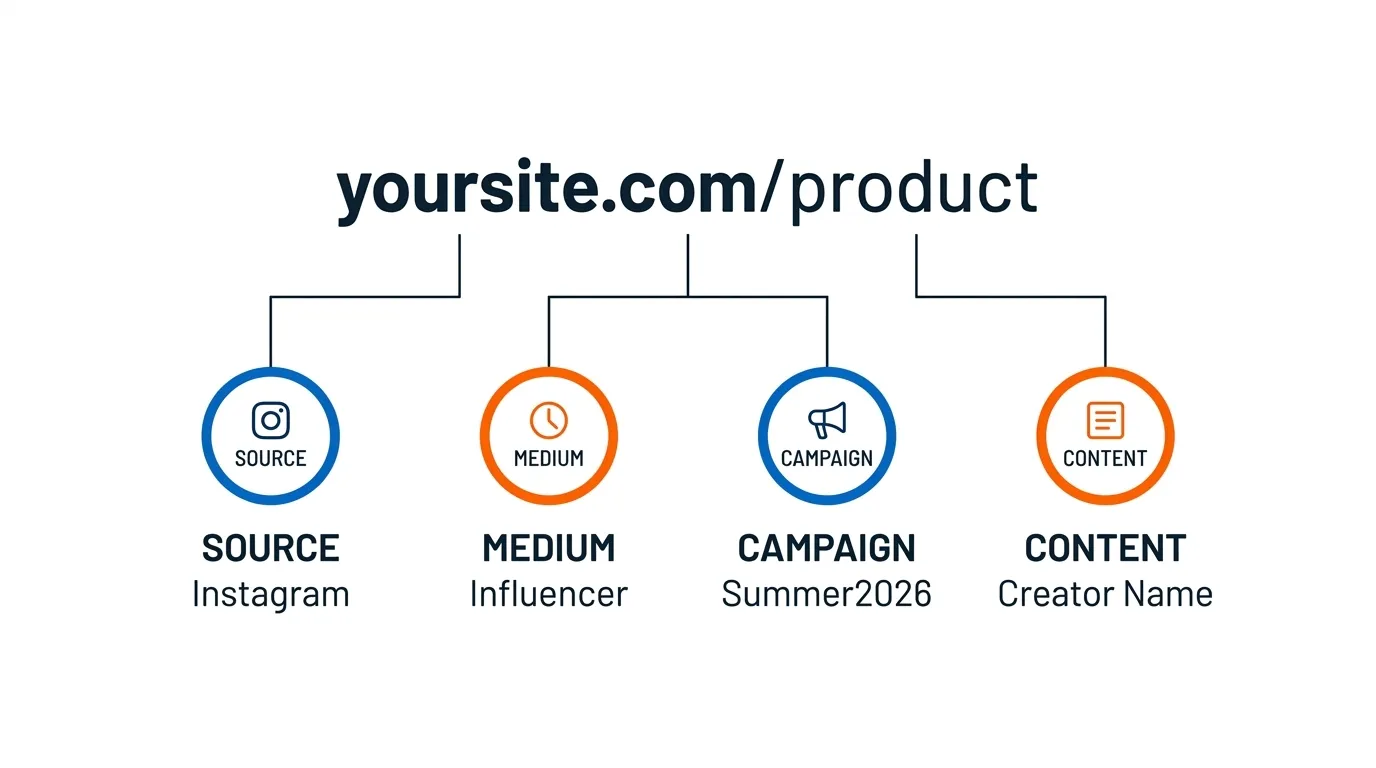 Influencer marketing funnel tracking link