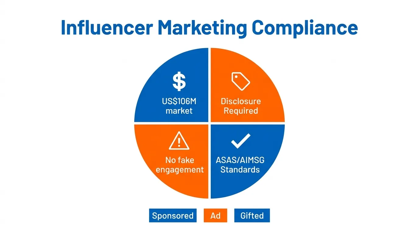 Social media marketing rules in Singapore related to influencer marketing