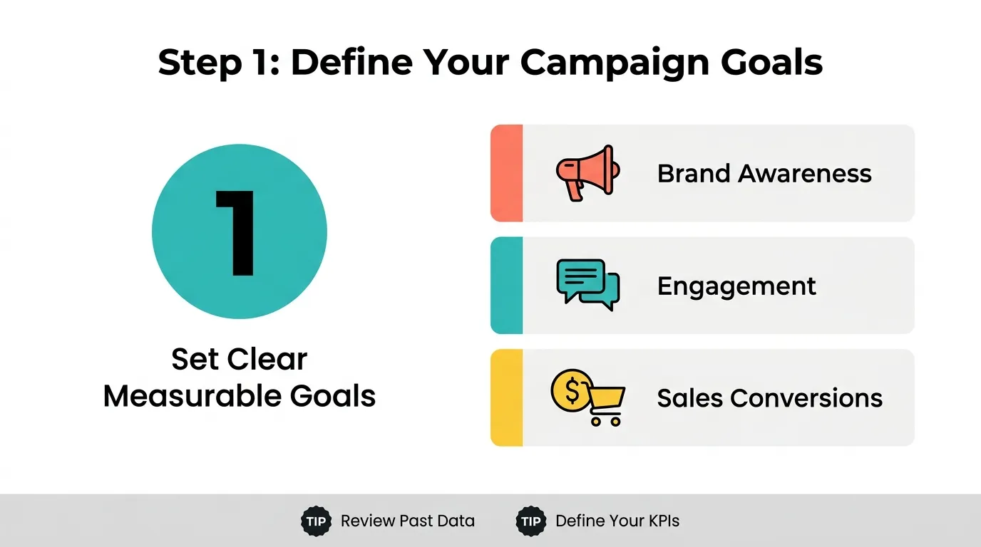 clear goals for your seasonal social media marketing campaigns