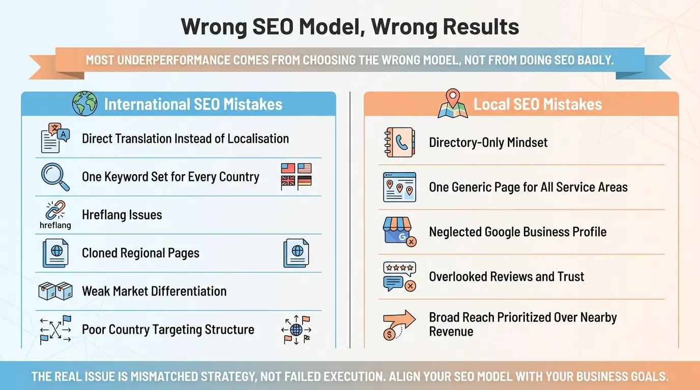 common mistakes of international vs local seo