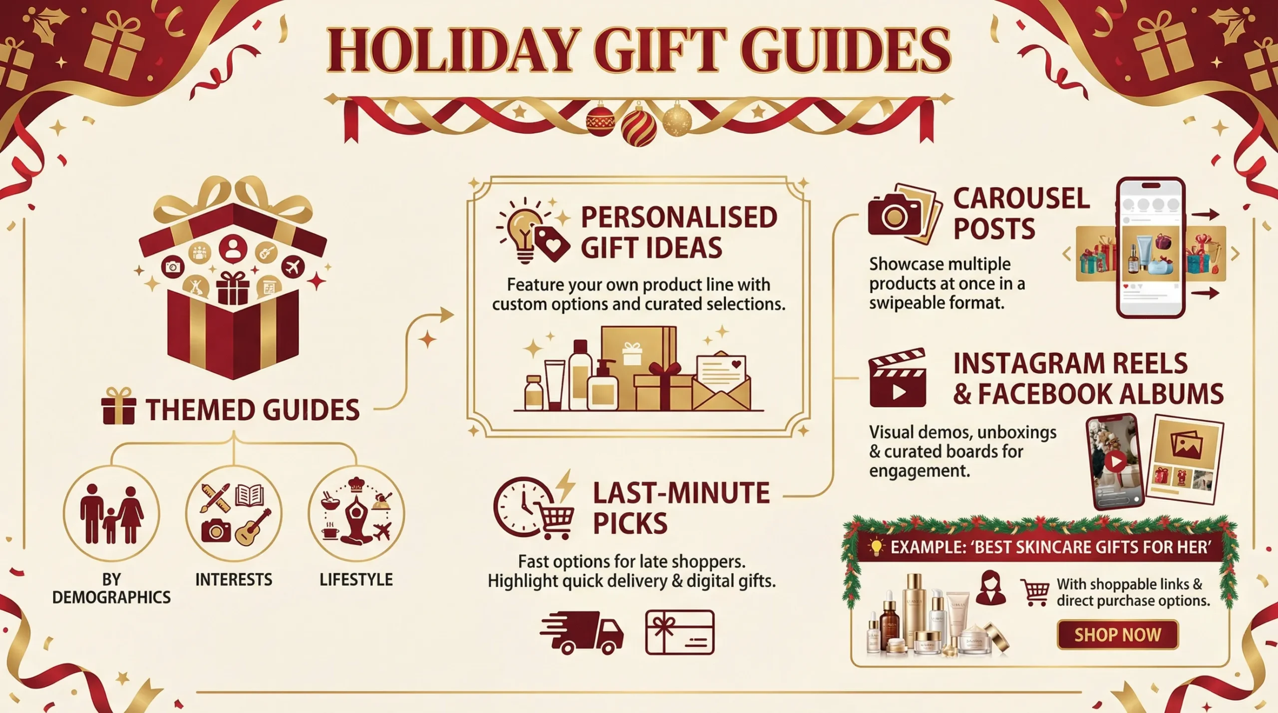 holiday gift guides for seasonal social media marketing