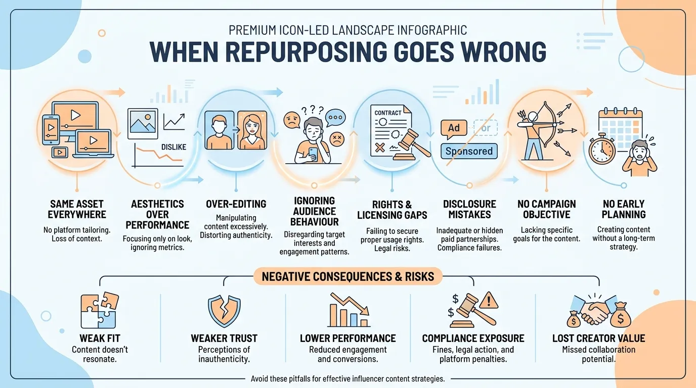 influencer content repurposing mistakes