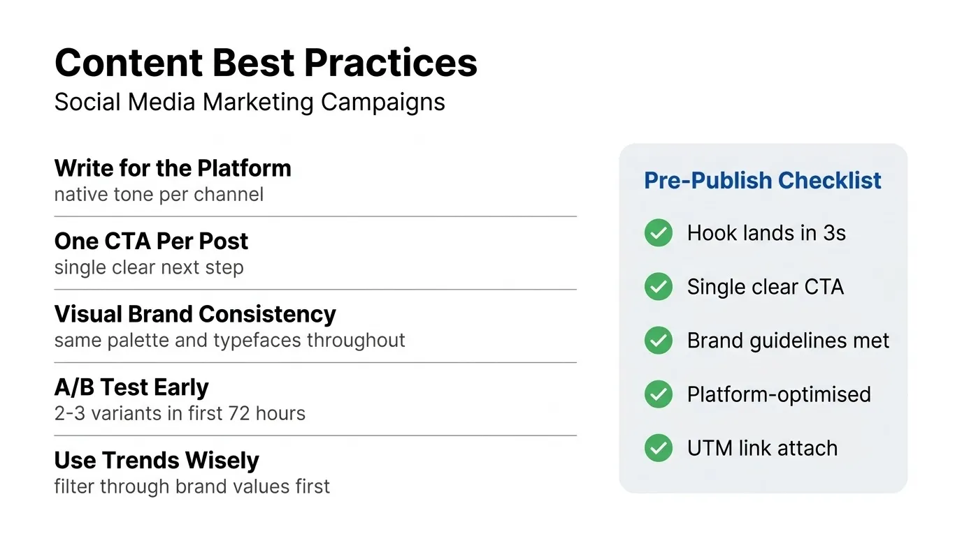 social media marketing campaign content best practices