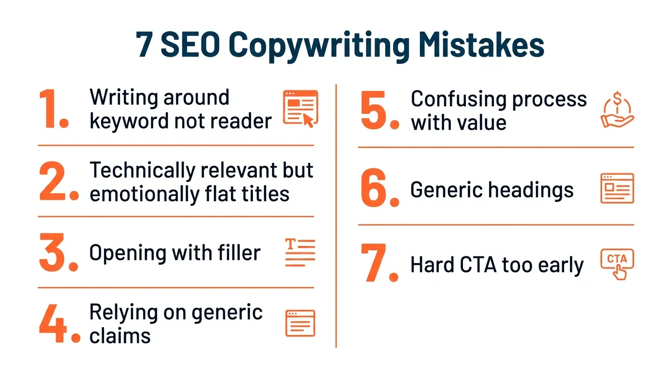 SEO copywriting mistakes I’ve seen a lot
