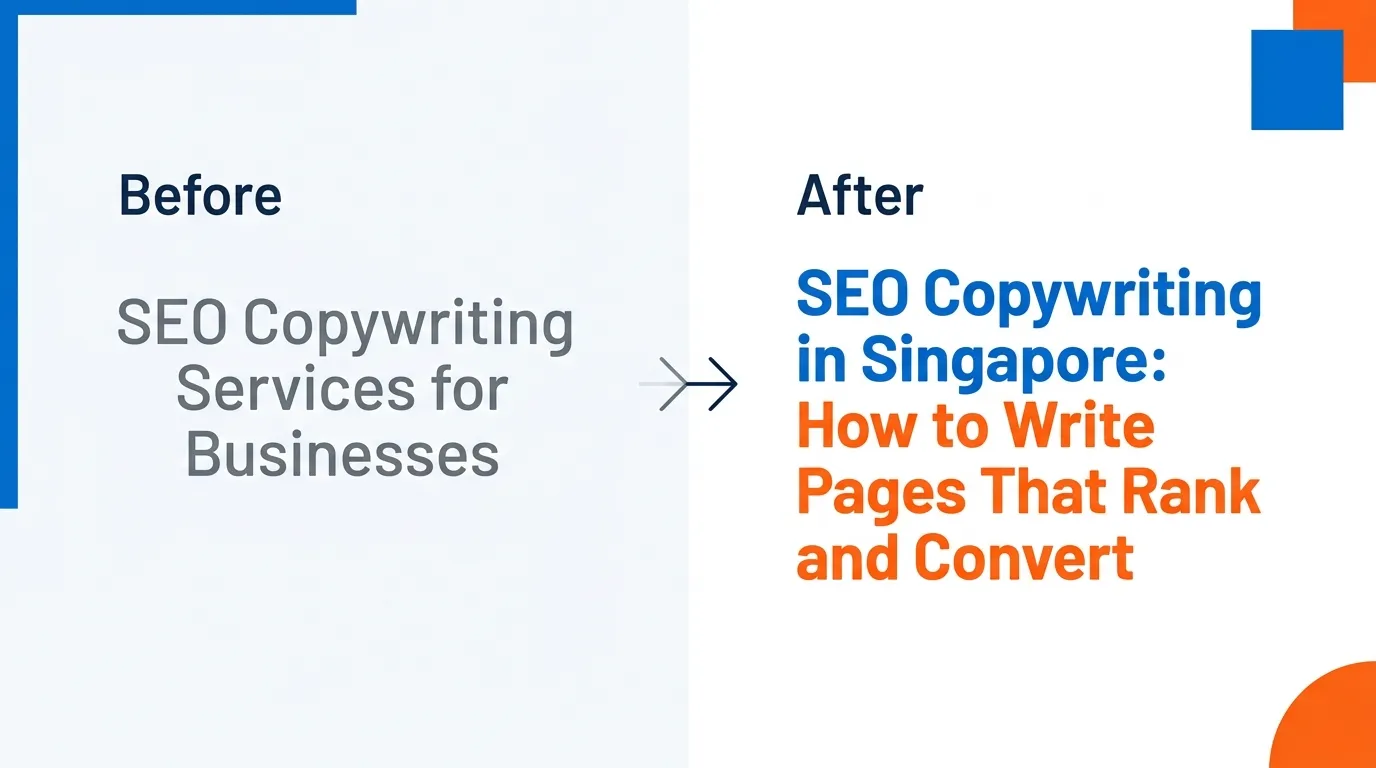 SEO copywriting rewrite example for title tags