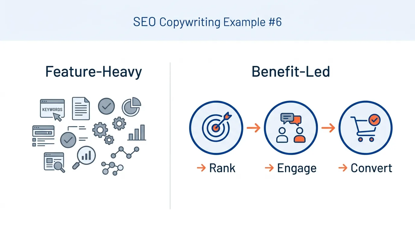 SEO copywriting rewrite example for writing copy