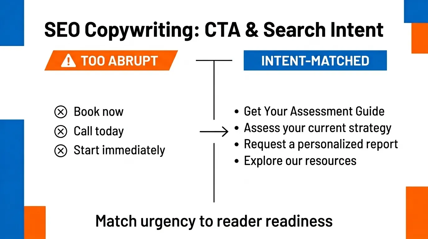 SEO copywriting rewrite example for writing winning CTAs