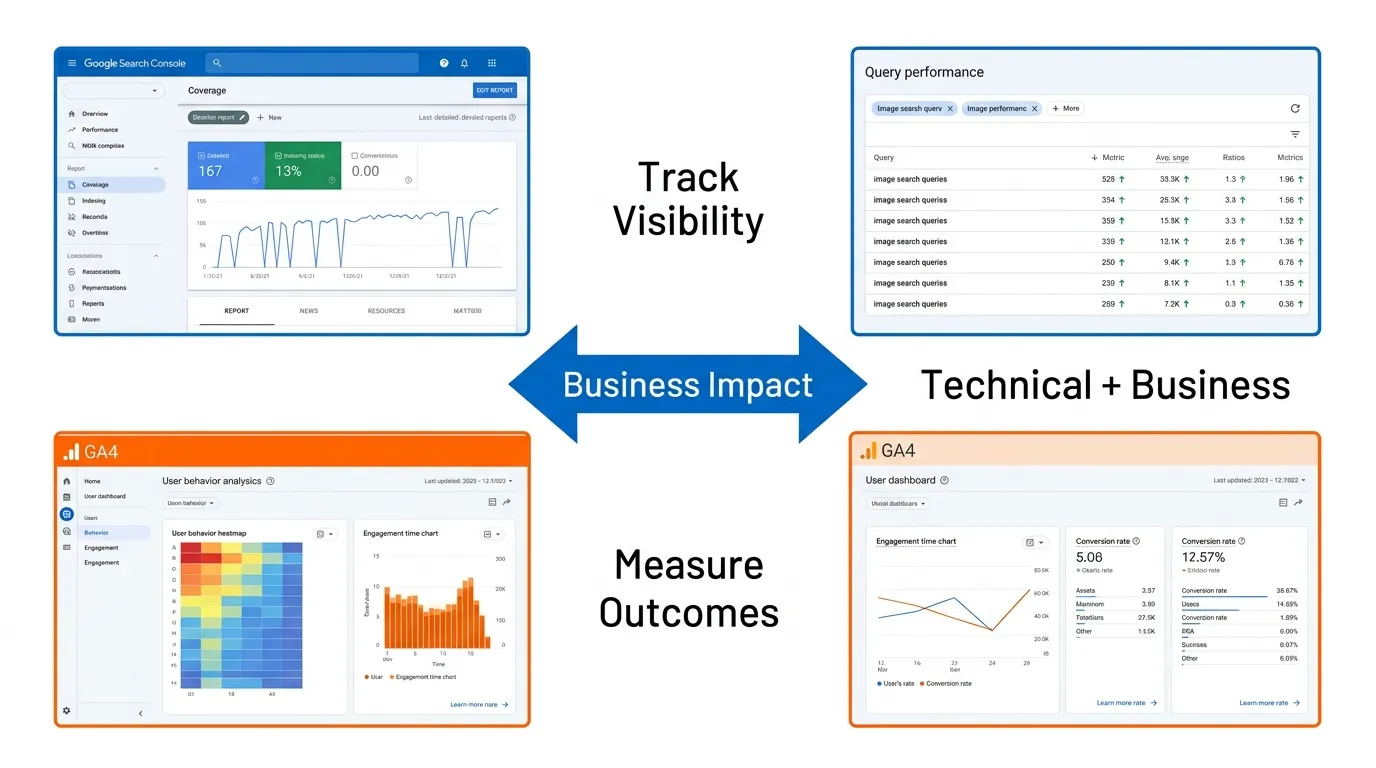 Tools we use to measure image SEO optimisation