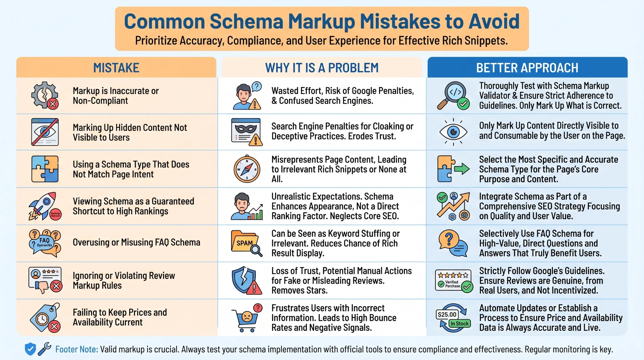 common schema markup mistakes to avoid