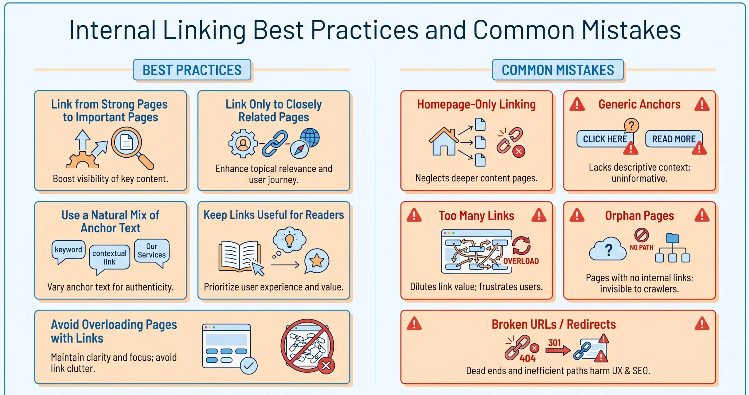 internal linking common mistakes