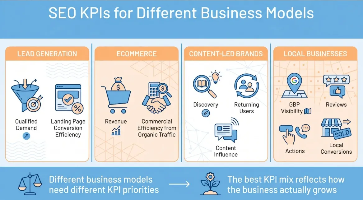 seo kpi for different business models