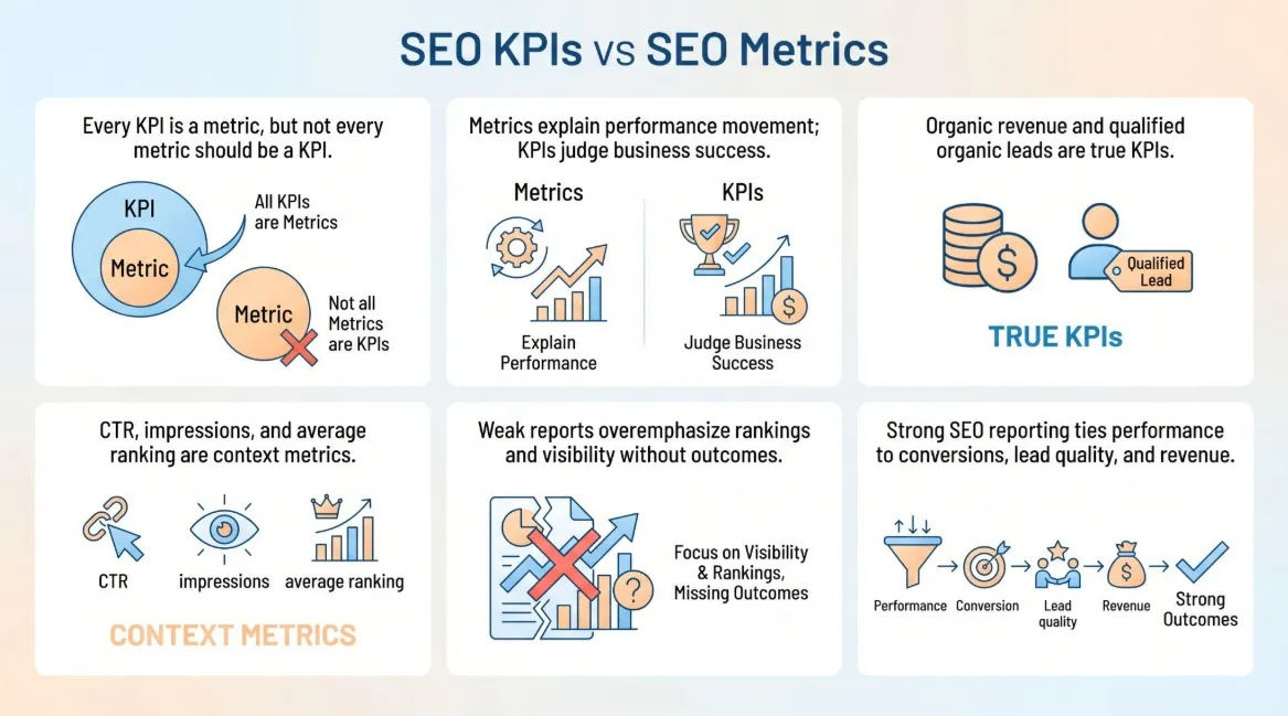 seo kpi vs seo metrics