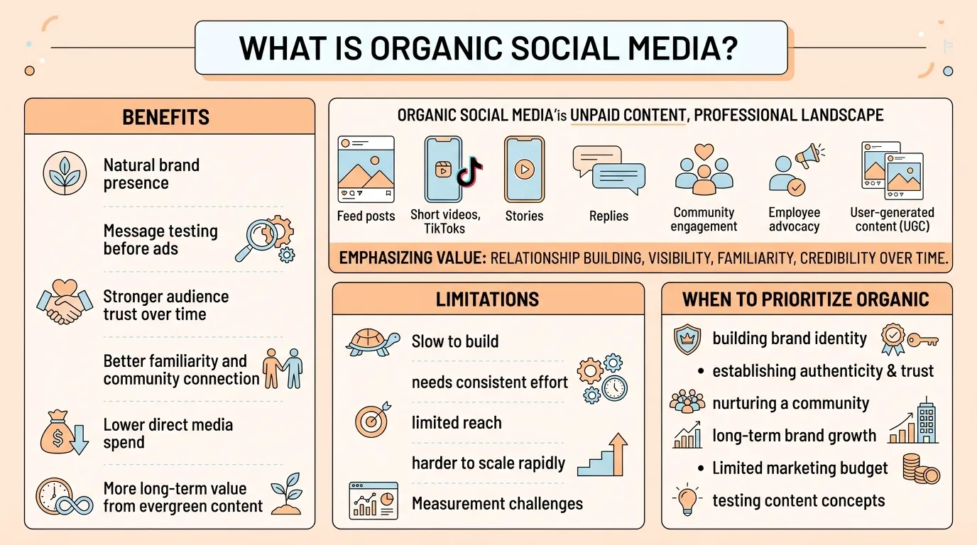 what is organic social media
