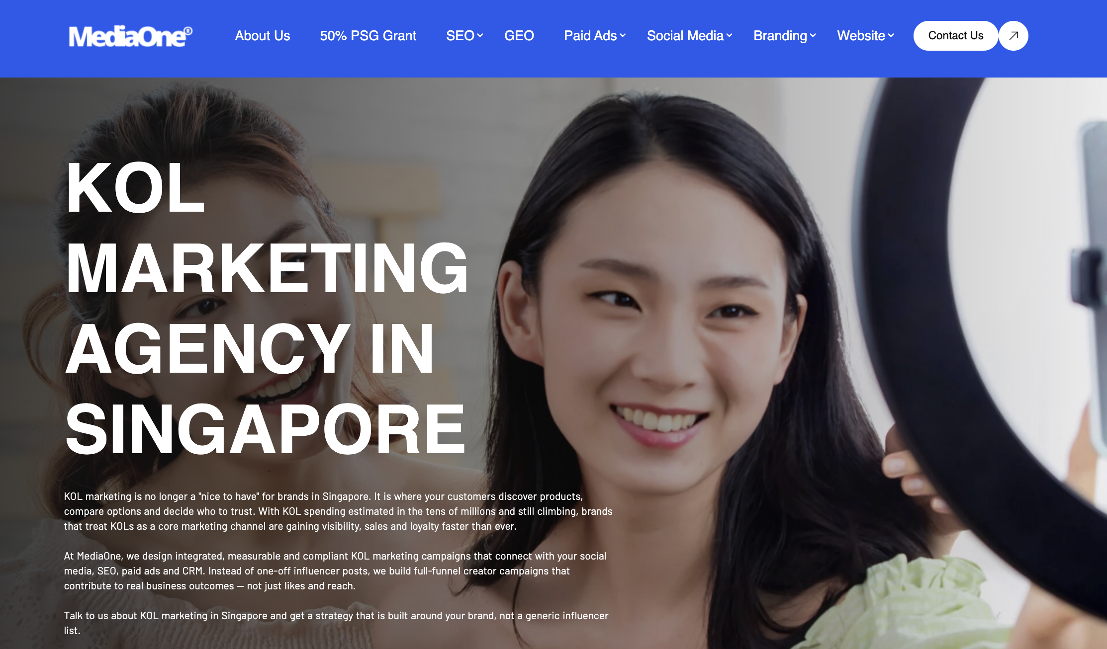 10 Best KOL Marketing Agencies in Singapore for 2026 2 MediaOne as one of the best KOL marketing agencies in Singapore